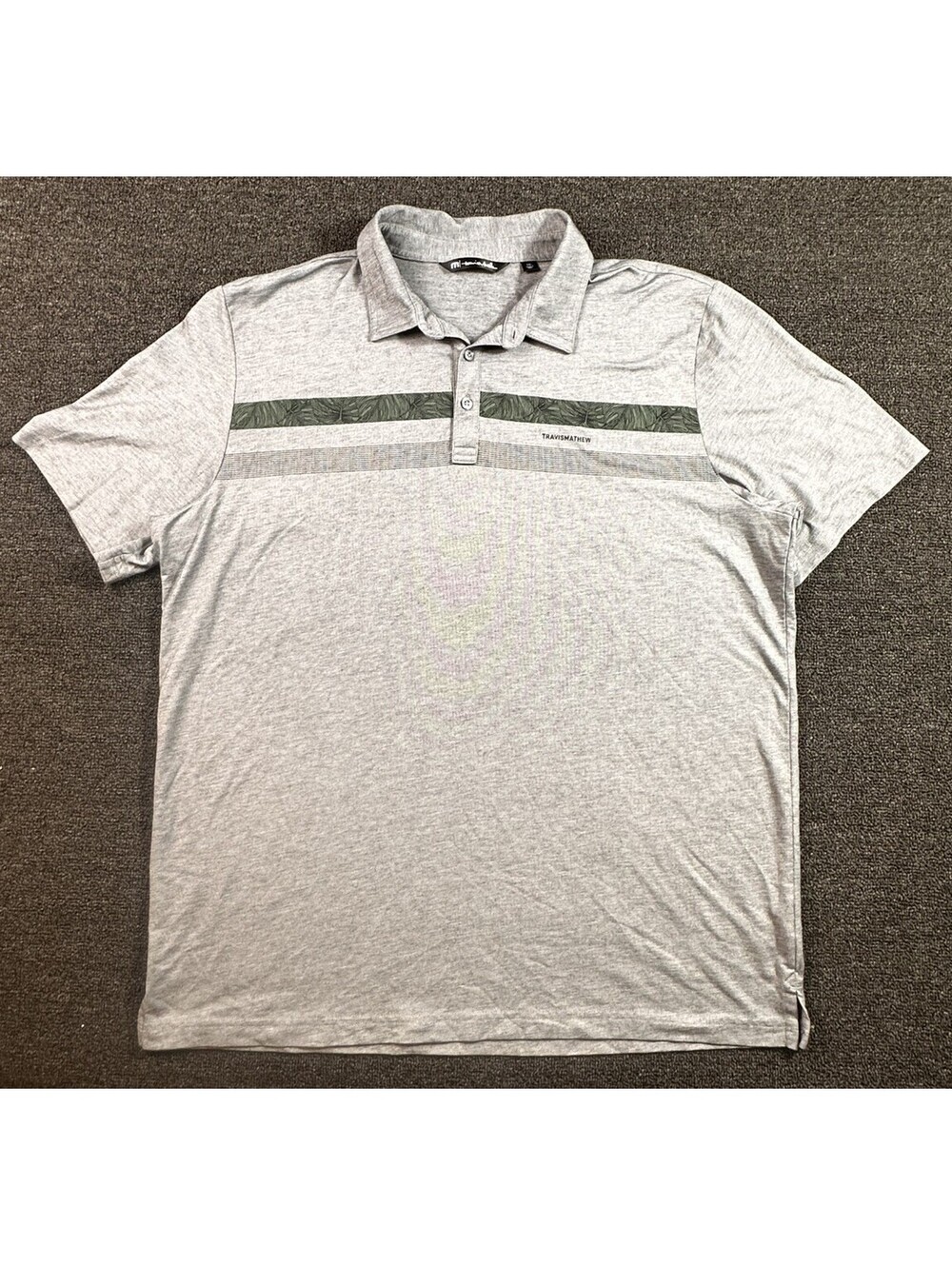 Travis Matthews Grey Golf Short Sleeve Polo Size XXL